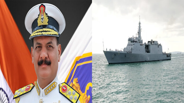 Indian Navy chief addressing maritime security conference in Goa