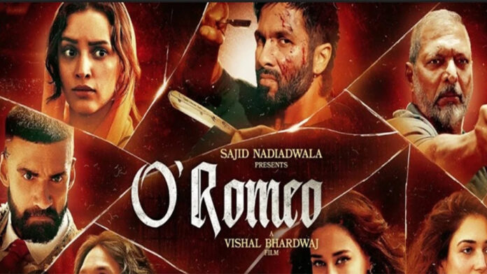 Shahid Kapoor and Nana Patekar in intense scene from O Romeo set in 1990s Mumbai
