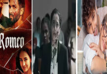 ‘O Romeo’ Outpaces ‘Assi’ and ‘Do Deewane Seher Mein’ as Tuesday Box Office Slows for New Releases Assi, Do Deewane Seher Mein, and O Romeo film still collage representing Tuesday box office collections comparison.