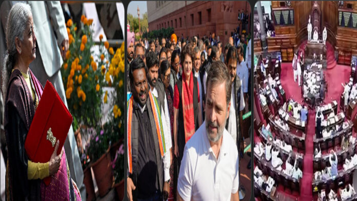 Lok Sabha adjourned amid protests during Parliament Budget Session as Rajya Sabha continues proceedings