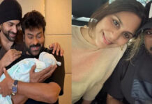 Ram Charan and Upasana Konidela Name Their Twins in Traditional Ceremony, Reveal Deep Spiritual Meaning Ram Charan and Upasana Konidela at a traditional ceremony celebrating their twins' naming ritual.