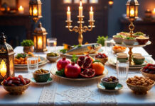 Ramadan 2026: Creative Iftar Party Decoration Ideas to Make Your Table Memorable Elegant Ramadan Iftar table with lanterns, dates, and traditional dishes