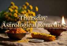 Thursday Remedies for Feb 19, 2026: Rare Nakshatra–Yoga Alignment Said to Boost Prosperity and Peace Thursday ritual items with turmeric, yellow flowers, and lamp