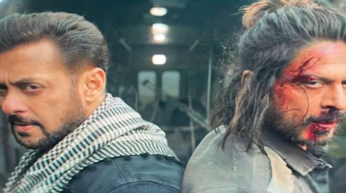 Shah Rukh Khan and Salman Khan action visuals representing Tiger vs Pathaan global spy thriller project.