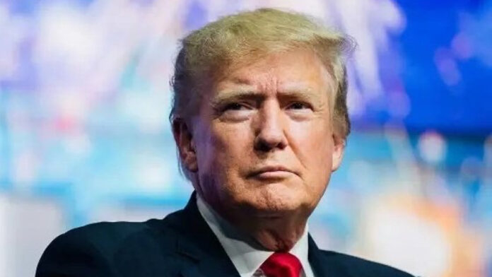 Donald Trump announcing Gaza reconstruction pledges at diplomatic meeting