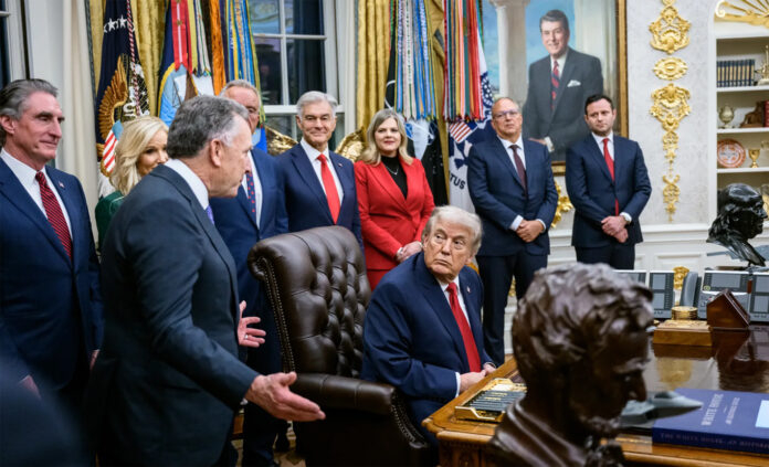 Donald Trump and JPMorgan headquarters representing legal dispute