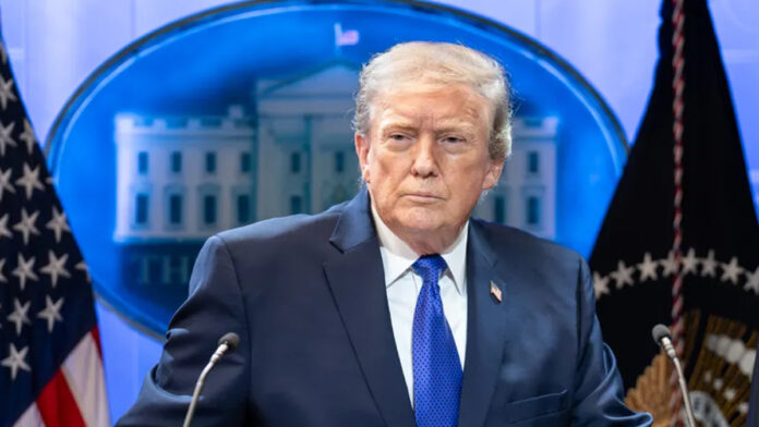 President Donald Trump delivering the State of the Union address to Congress in Washington D.C.