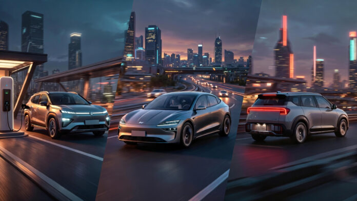 Upcoming electric cars launching in India March 2026 including Maruti eVitara, Hyundai IONIQ 6 and Kia Syros EV.