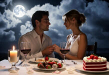 Valentine’s Day Dinner Recipes 2026 — Easy Romantic Dishes Couples Can Cook at Home Romantic Valentine’s dinner table with desserts and candlelight