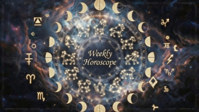 Zodiac wheel symbolizing weekly horoscope predictions