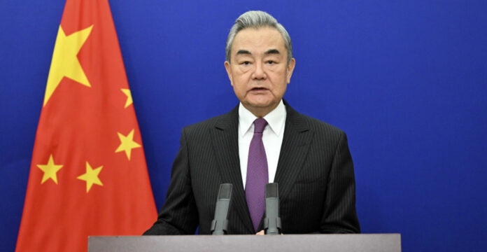 Chinese Foreign Minister Wang Yi at NPC press conference in Beijing March 2026 addressing US actions in Iran and Trump-Xi summit prospects
