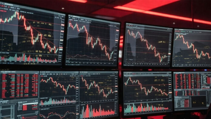Global stock market decline with Asian and European indices falling sharply