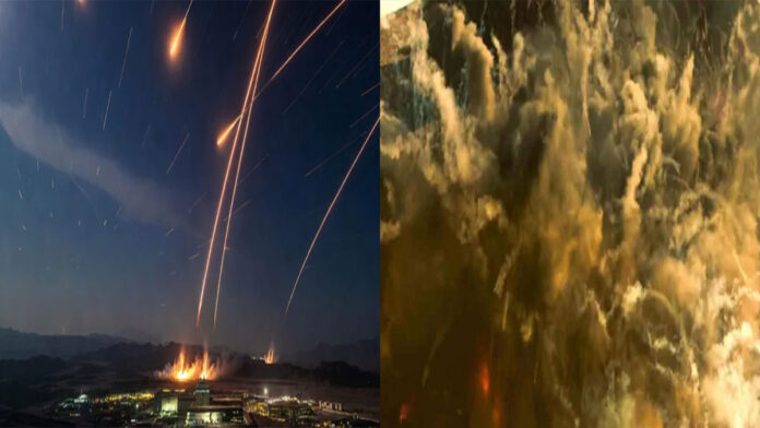 Missile strikes and counterstrikes intensify conflict as Tehran faces blackouts and Israel reports heavy damage.