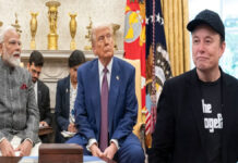 Elon Musk Joins Trump–Modi Call Amid Iran Crisis, Spotlighting Private Role in High-Level Diplomacy Narendra Modi-Donald Trump-Elon Musk