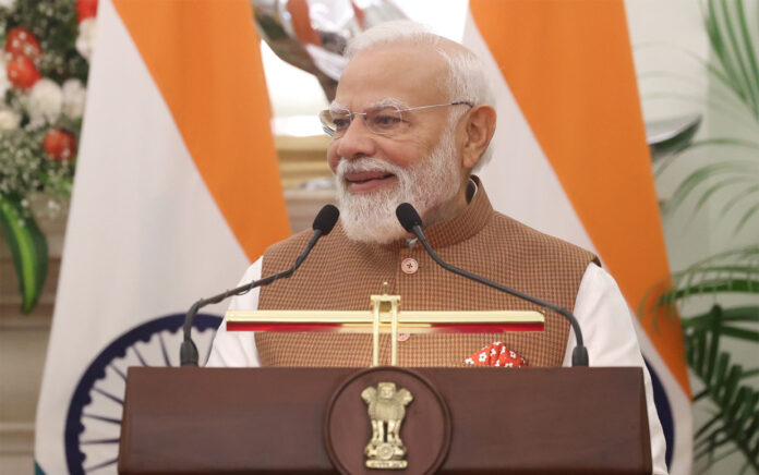 PM Modi speaking with Iran President Masoud Pezeshkian on regional stability and maritime security