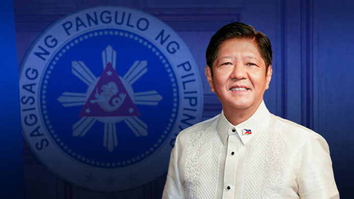 Ferdinand Marcos Jr. addressing the nation while announcing a national energy emergency