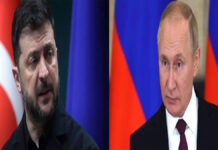 Russia and Ukraine Agree to Black Sea Naval Ceasefire, Pause Energy Strikes in U.S.-Mediated Talks Volodymyr Zelenskyy with Vladimir Putin