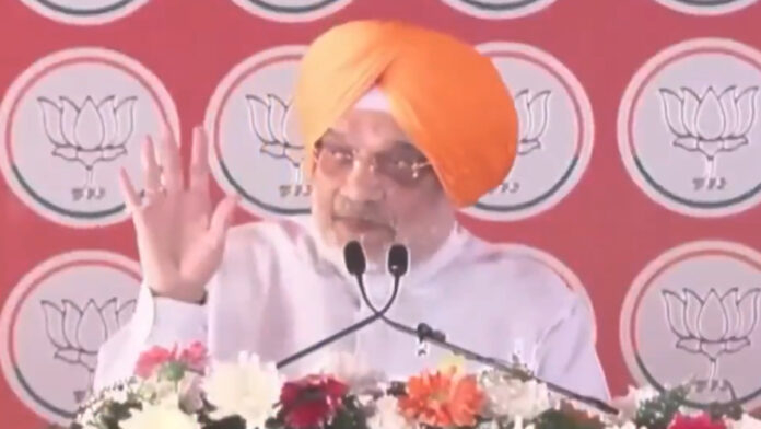Union Home Minister Amit Shah addressing the Badlav Rally in Killi Chahal village in Punjab