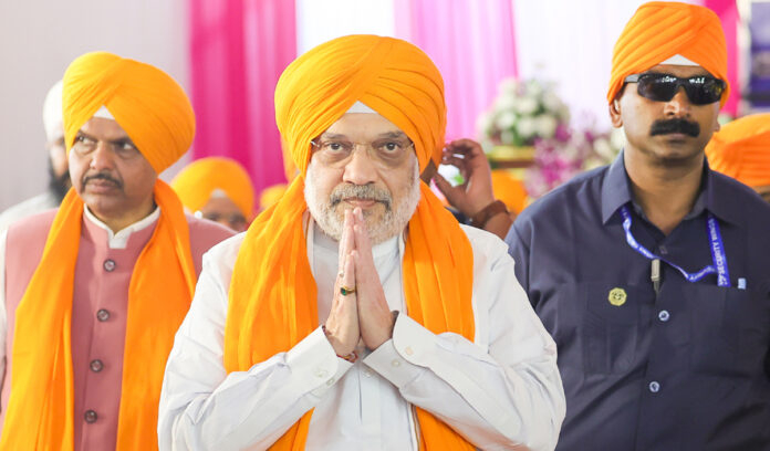 Union Home Minister Amit Shah addressing a large BJP rally in Punjab ahead of the Badlav Rally in Moga.