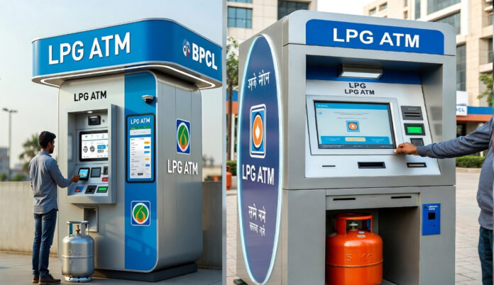 BPCL LPG ATM Gurugram gas cylinder vending machine India shortage