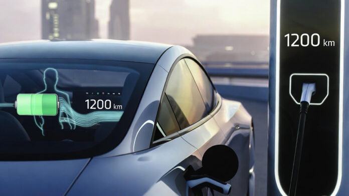 BYD electric car charging with advanced long-range battery technology