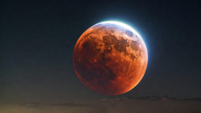 Total lunar eclipse 2026 blood moon visible in India on March 3 evening sky