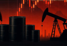 Oil Prices Spike: Brent Crude Tops $116 Amid Escalating Middle East Tensions oil refinery with rising flames representing crude oil price surge amid global tensions