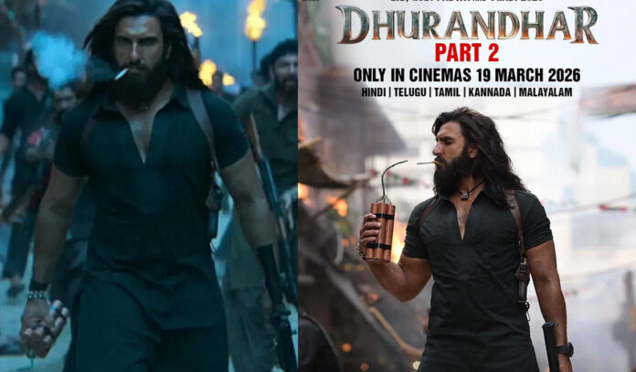 dhurandhar-2-trailer-ranbir Ranbir Singh in Dhurandhar 2 The Revenge action movie poster style image ahead of trailer release