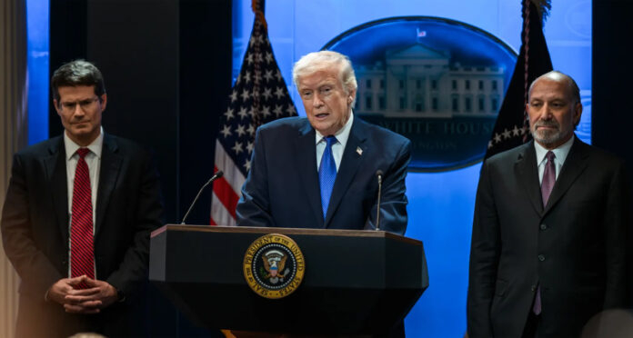 Donald Trump announcing new Section 301 trade investigation targeting foreign manufacturing and tariffs