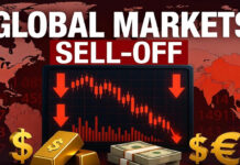Global Markets in Panic: Stocks, Gold, and Bonds Slide as Iran Crisis Triggers ‘Cash Is King’ Strategy Global financial market crash chart showing falling stocks, gold, and bonds amid geopolitical tensions.