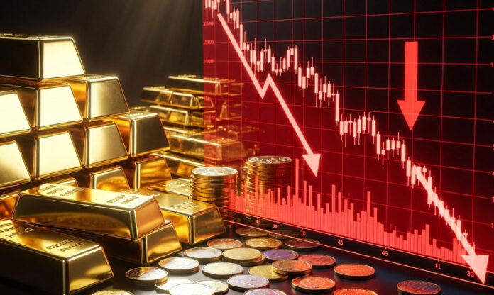 Gold prices fall despite geopolitical tensions as investors sell for cash