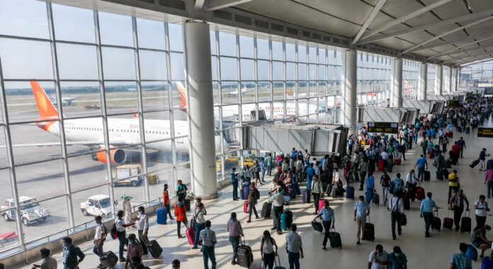 India airfare caps removed domestic flights ticket prices airport passengers boarding plane