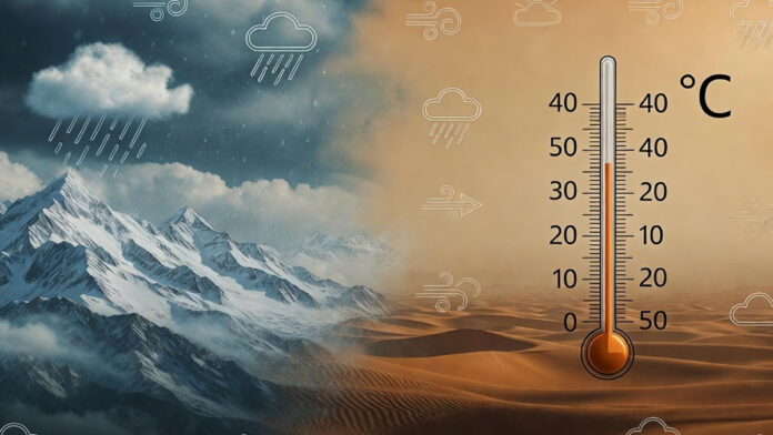 Snowfall in Kashmir and changing weather patterns across north India with heatwave conditions in plains