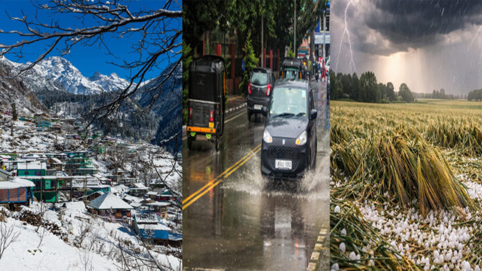 India weather storm rain lightning strong winds IMD alert March 2026 temperature drop