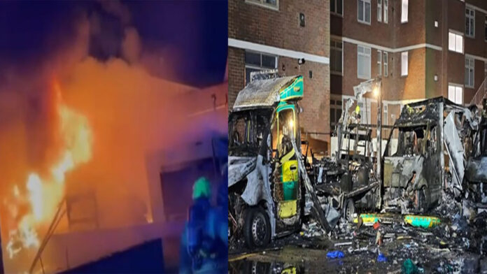 Jewish community ambulances burned in London Golders Green suspected hate crime