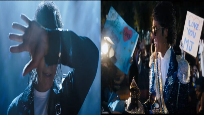 Jaafar Jackson portraying Michael Jackson in the upcoming biopic Michael