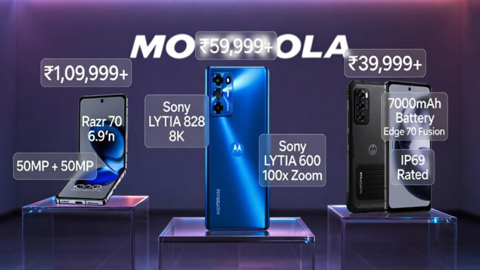Motorola Signature quad 50MP camera flagship with Razr 70 foldable and Edge 70 Fusion 7000mAh on display March 2026