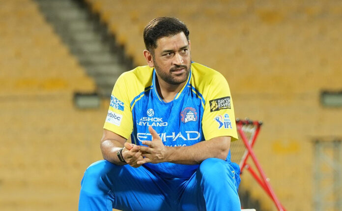 MS Dhoni during Chennai Super Kings practice session ahead of IPL 2026