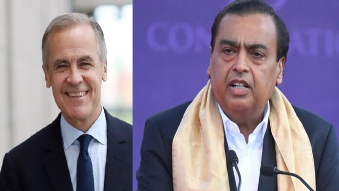 Mukesh Ambani welcomes Canadian Prime Minister Mark Carney during cultural reception at Mumbai residence highlighting India–Canada ties