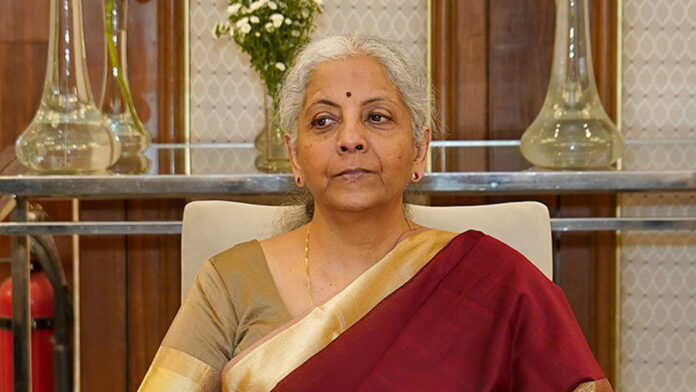 Finance Minister Nirmala Sitharaman speaking in Lok Sabha about the ₹1 lakh crore Economic Stabilization Fund.