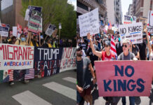 ‘No Kings’ Protests Sweep U.S. on March 28, Could Become Largest Single-Day Demonstration in History Massive crowd at No Kings protest in the United States holding signs and banners for democracy