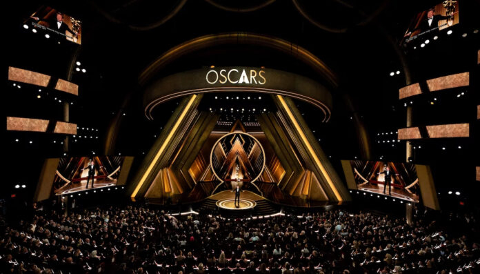 Red carpet at the 98th Academy Awards in Los Angeles with celebrities arriving at the Oscars 2026 ceremony