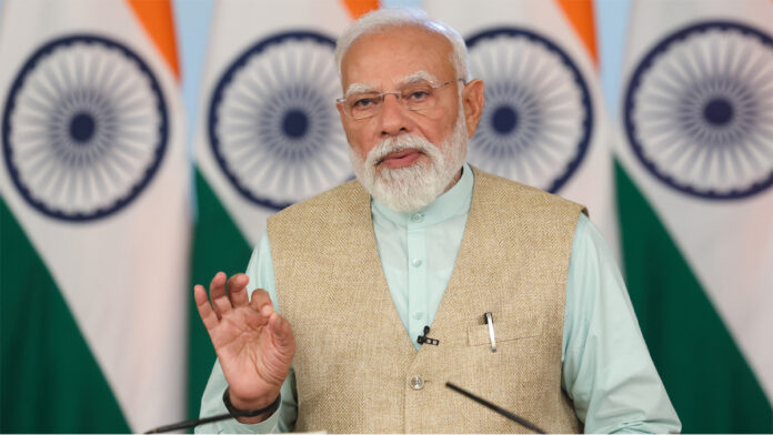 Prime Minister Narendra Modi inaugurating Delhi's first Ring Metro corridor on International Women's Day March 8 2026 with backdrop of ₹33,500 crore projects