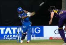 Rohit Sharma Hits 50th IPL Fifty as Mumbai Indians Beat KKR; Ajinkya Rahane Breaks Gambhir’s Record Rohit Sharma playing a powerful shot during MI vs KKR IPL 2026 match at Wankhede Stadium