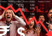 Rupee Hits All-Time Low: Falls to 93.08 Against Dollar Amid FII Selling Pressure Indian rupee vs US dollar exchange rate falling chart forex market India currency decline
