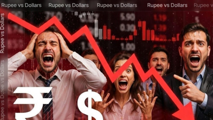 rupee-record-low-usd-inr-93 Indian rupee vs US dollar exchange rate falling chart forex market India currency decline