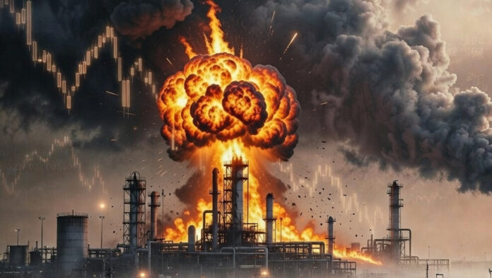 Saudi Aramco Ras Tanura refinery shutdown and global markets tumble amid oil price surge and LNG warning