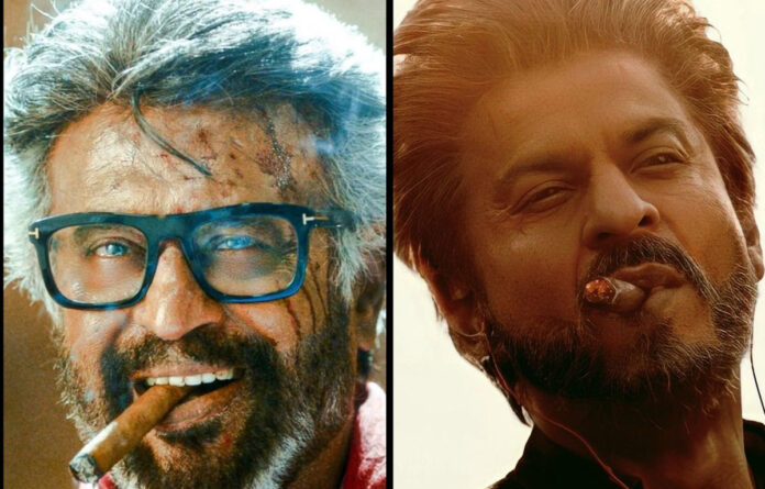 Shah Rukh Khan driving a car with Rajinikanth, Mohanlal, and Shiv Rajkumar imagined together for Jailer 2 cameo speculation