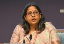 India Secures LPG Supply as Two Massive Tankers Carrying 92,700 MT Gas Head Toward Mundra and Kandla Ports Joint Secretary Sujata Sharma from the Ministry of Petroleum & Natural Gas briefing media on LPG supply and West Asia developments at National Media Centre in New Delhi