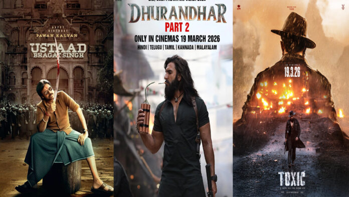 Ranveer Singh in Dhurandhar 2 and Yash in Toxic ahead of their March 19, 2026 box office clash